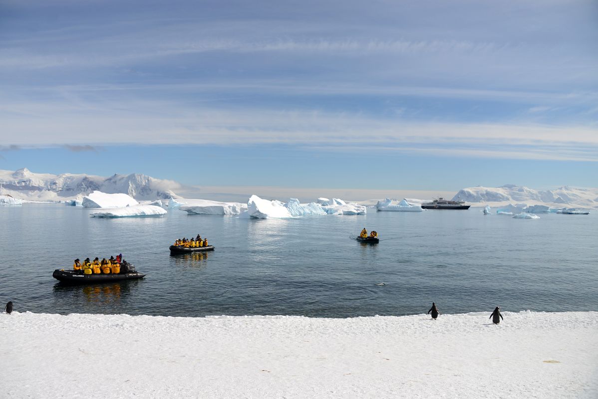 25B We Board The Zodiacs And Leave Cuverville Island To Rejoin The Quark Expeditions Antarctica Cruise Ship